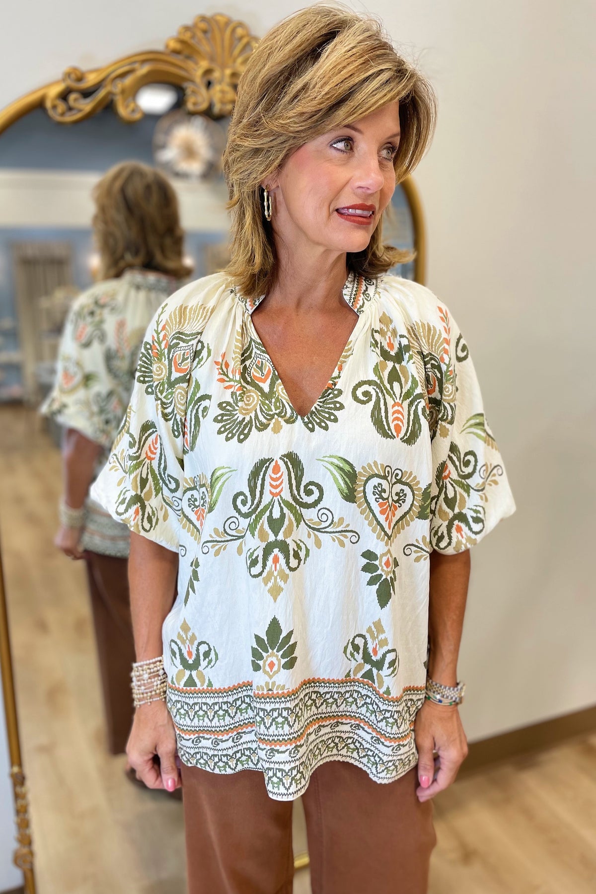 Umgee Two Tone Top Olive