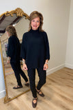 Multiples Funnel Neck Sweater Black