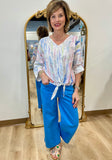 Charlie B Printed Dolman Sleeve Top Watercolor