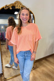 Summer Sherbet Ribbed Top