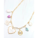 Kellan Charm Necklace Gold
