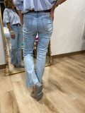 Hidden Ryan Bootcut w Slit Light Blue