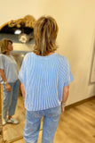 Casual Friday Rib Top Blue