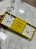 Kendra Scott Ari Heart Gold Gift Set of 2 Rose Quartz