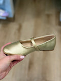 Faye 4 Mary Janes Flat Gold