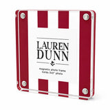 Lauren Dunn Red& white Striped Acrylic Frame