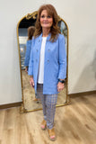 Multiples Stand Collar Lined Jacket Cornflower