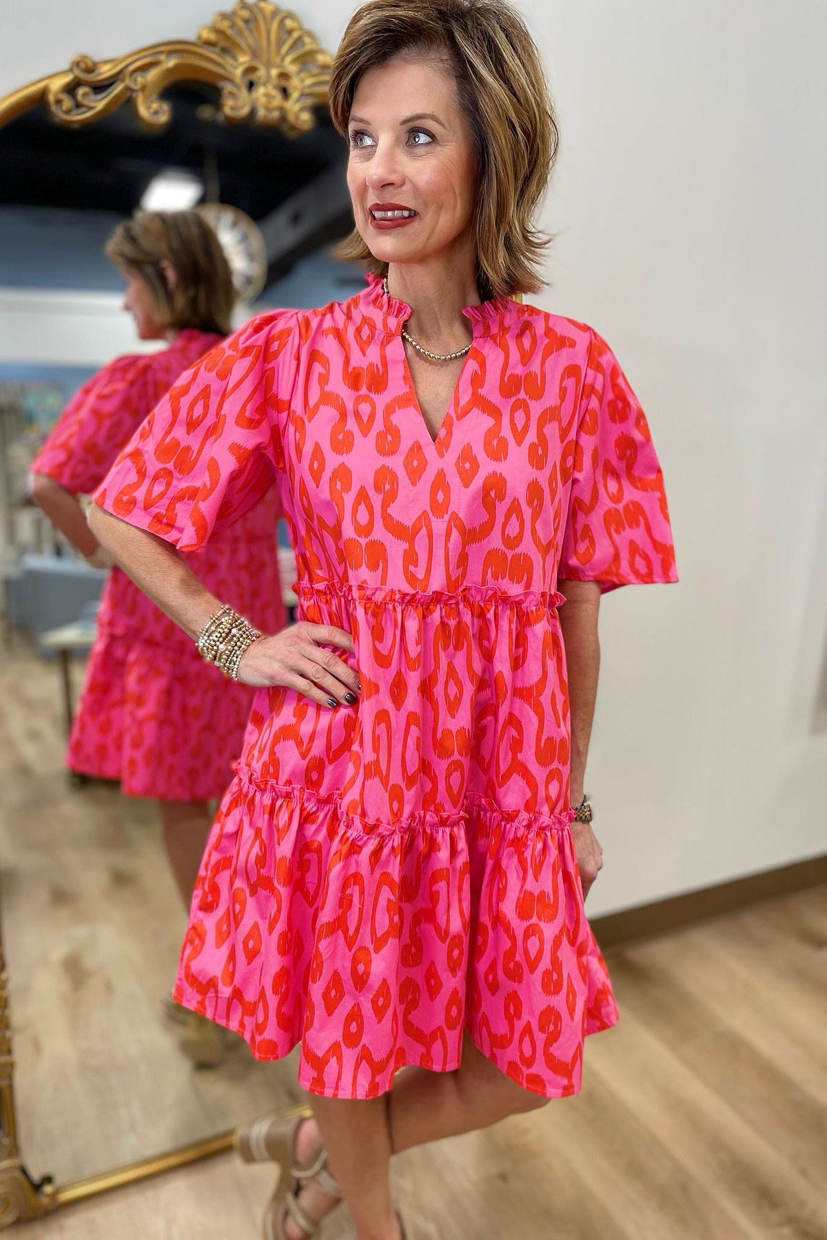 Mud Pie Kit Dress Pink