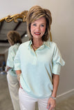 Easy Breezy Striped Blouse Green