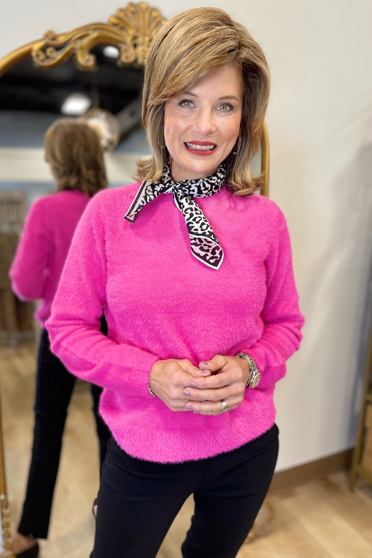 Renuar Fuzzy Sweater Mulberry