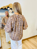Umgee Leopard Print Top Latte