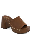 Mia Emmerie Studded Platform Sandal Cognac