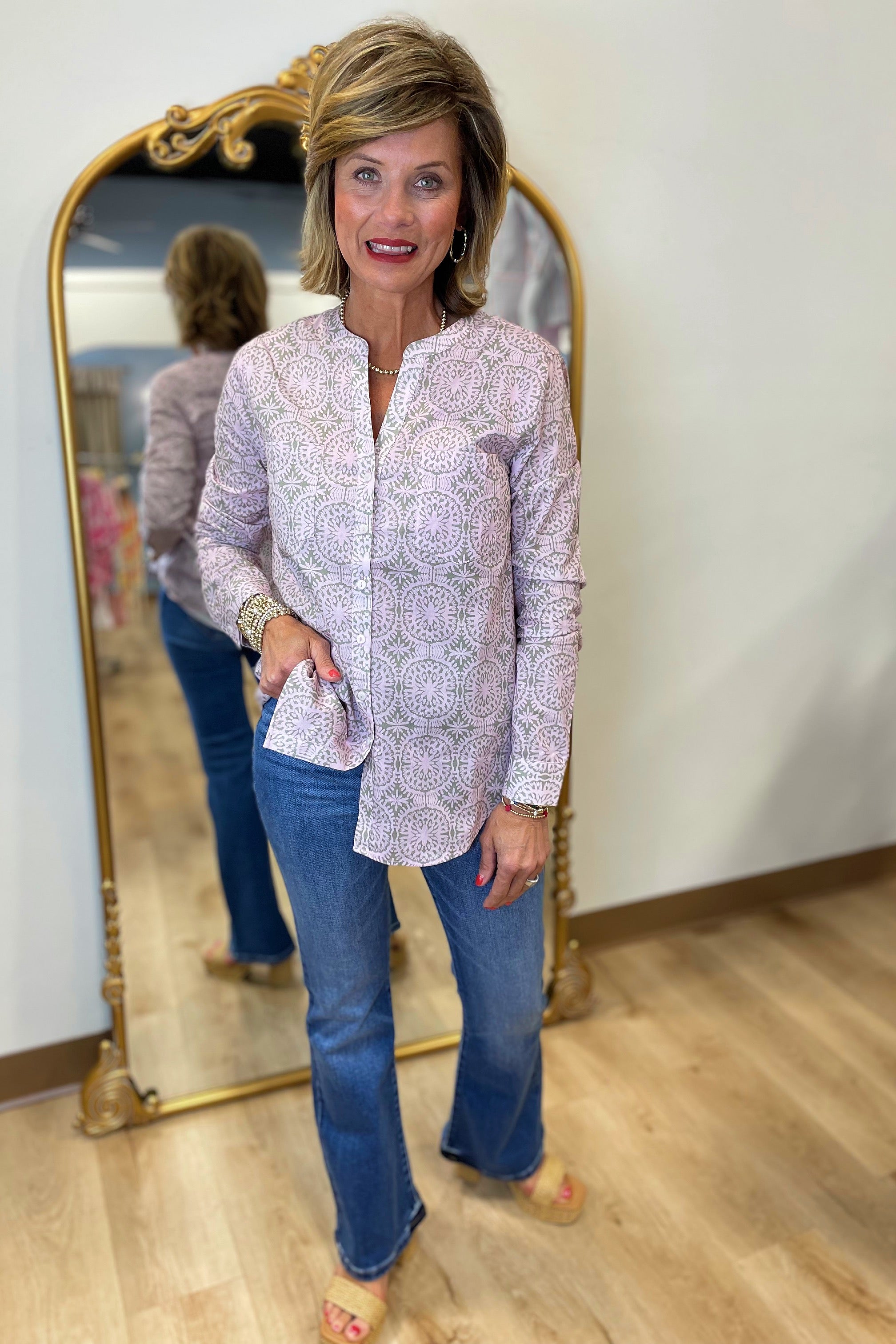 Dylan Grace Blouse Pink