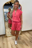 High Hopes 2 Piece Short Set Coral