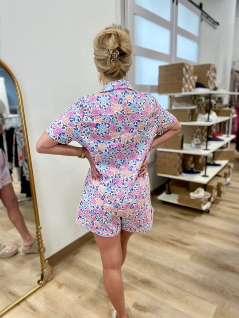 Sassy But Sweet Floral Romper
