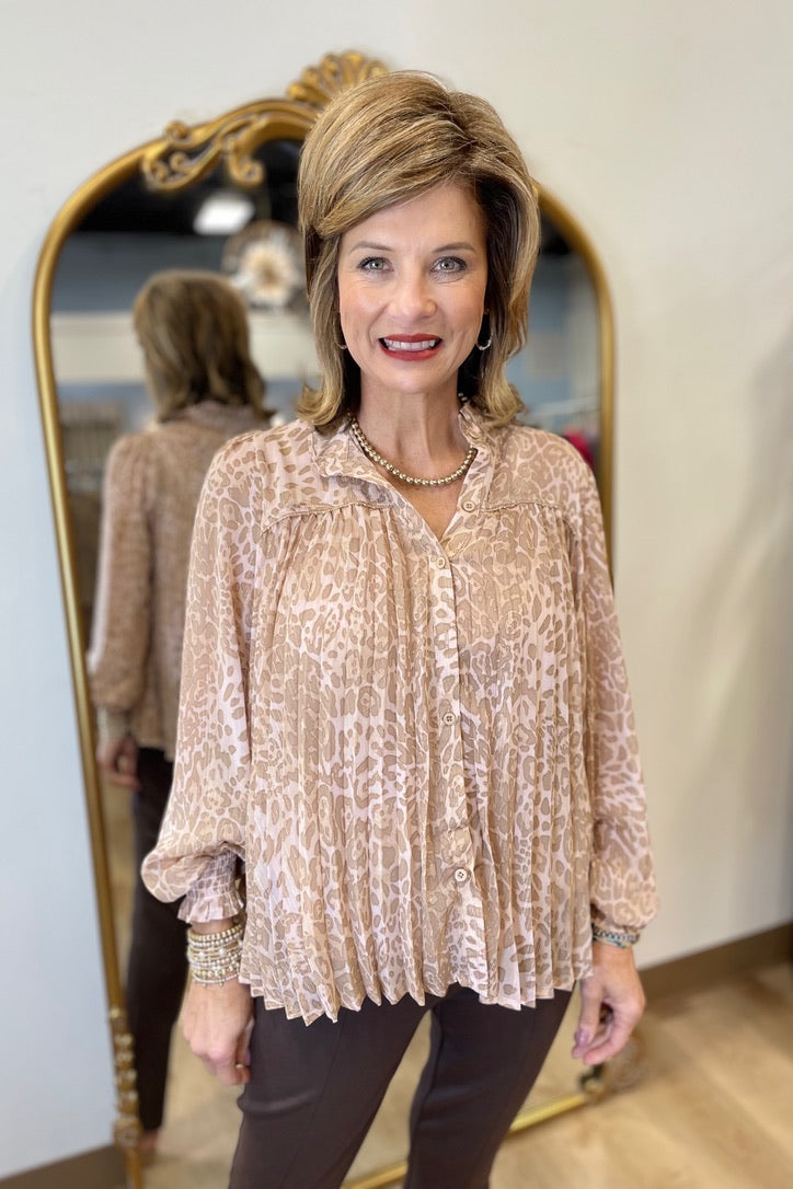 Animal Luxury Blouse Blush