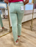 Vervet Melissa Mid Rise Straight Mint