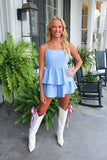 Cocktail Romper Powder Blue