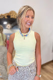 RD Style Maria Ribbed Tank Lemon