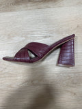 Shushop Eartha Wine Crocodile Mule