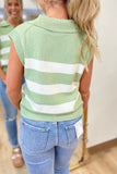 Simple Statement Sleeveless Sweater Sage