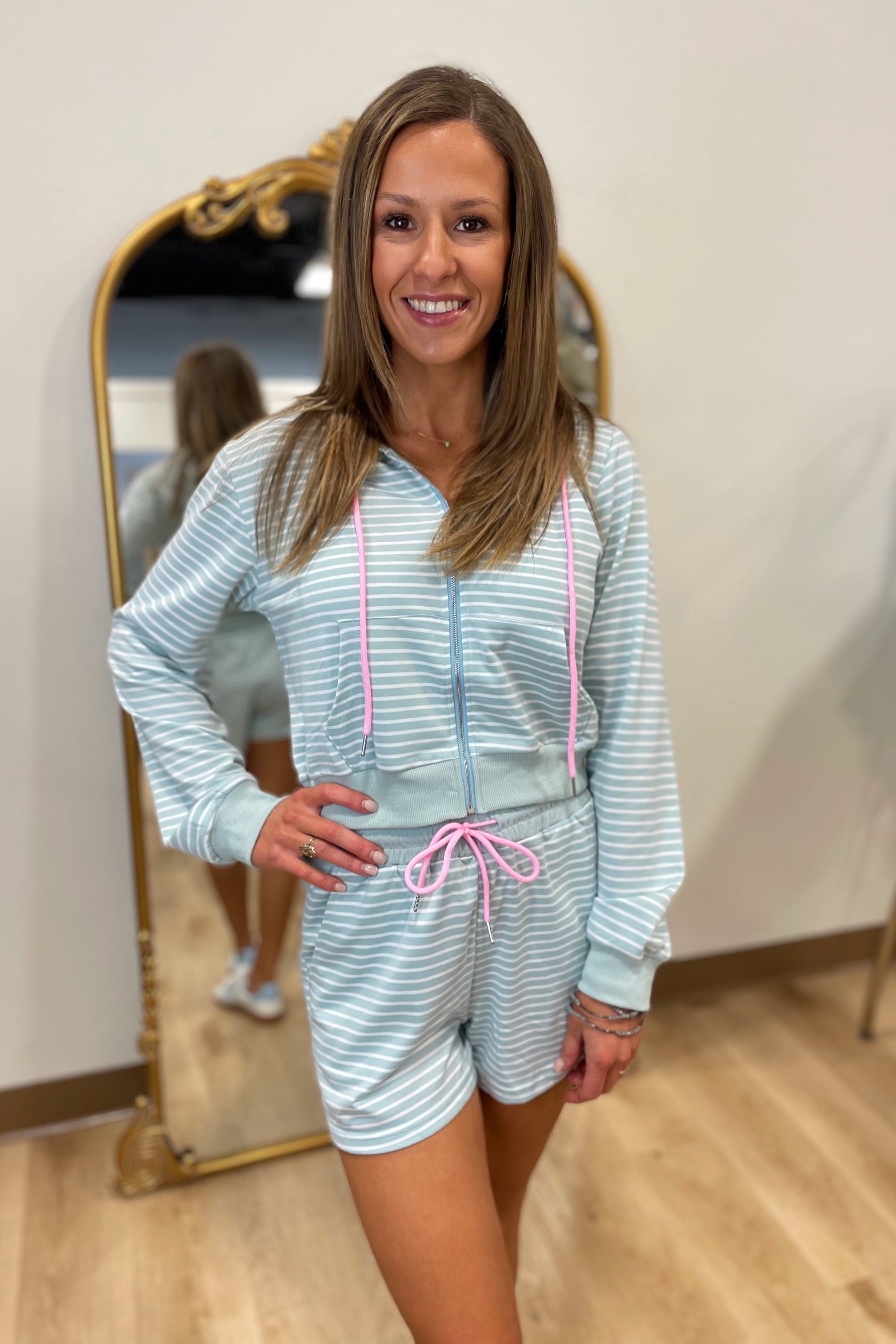 Day At the Beach Short Set Mint Green