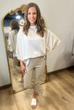 Madeline Mock Neck Top Champagne