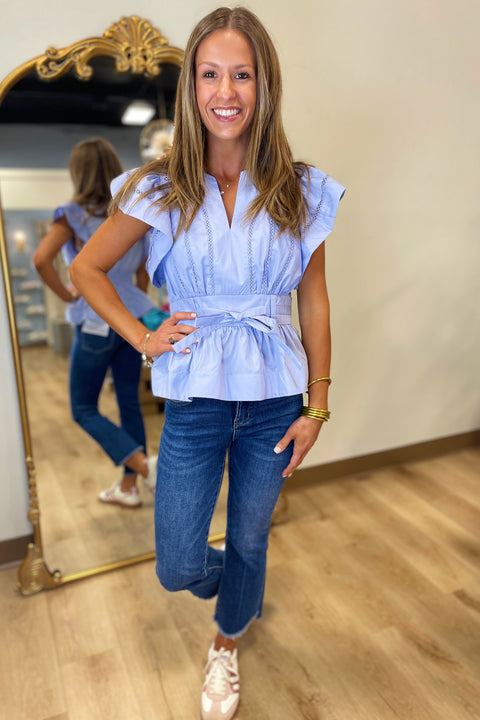Spring Silhouette Top Chambray