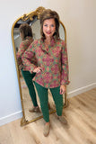 Foxcroft Tammy LS Blouse Medal Pop