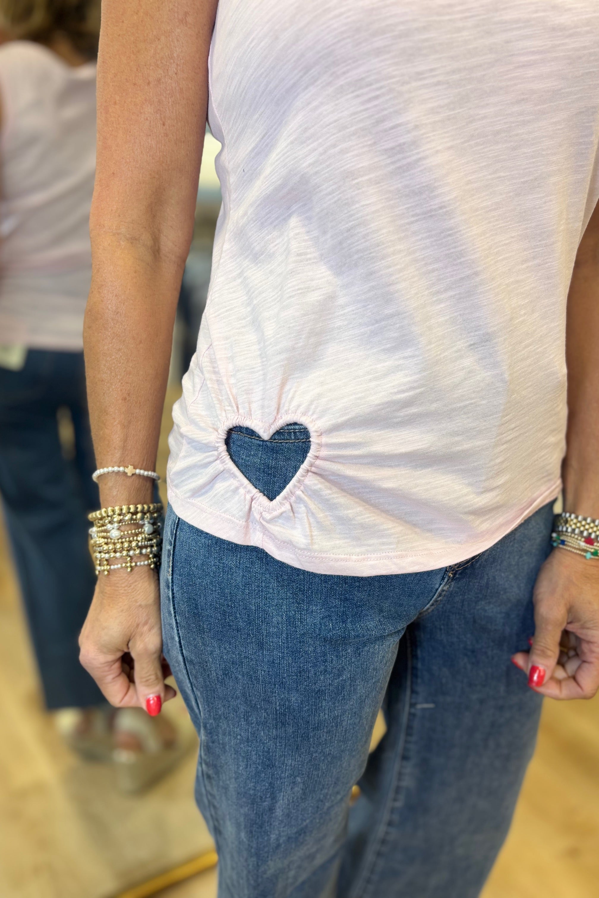 Charlie B Top w Heart Petal
