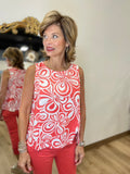 Charlie Printed Tank Coral