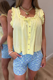 Dear John Ada Eyelet Trim Tank Yellow