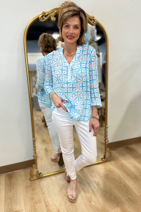 Charlie B Ripped Hem Jeans White