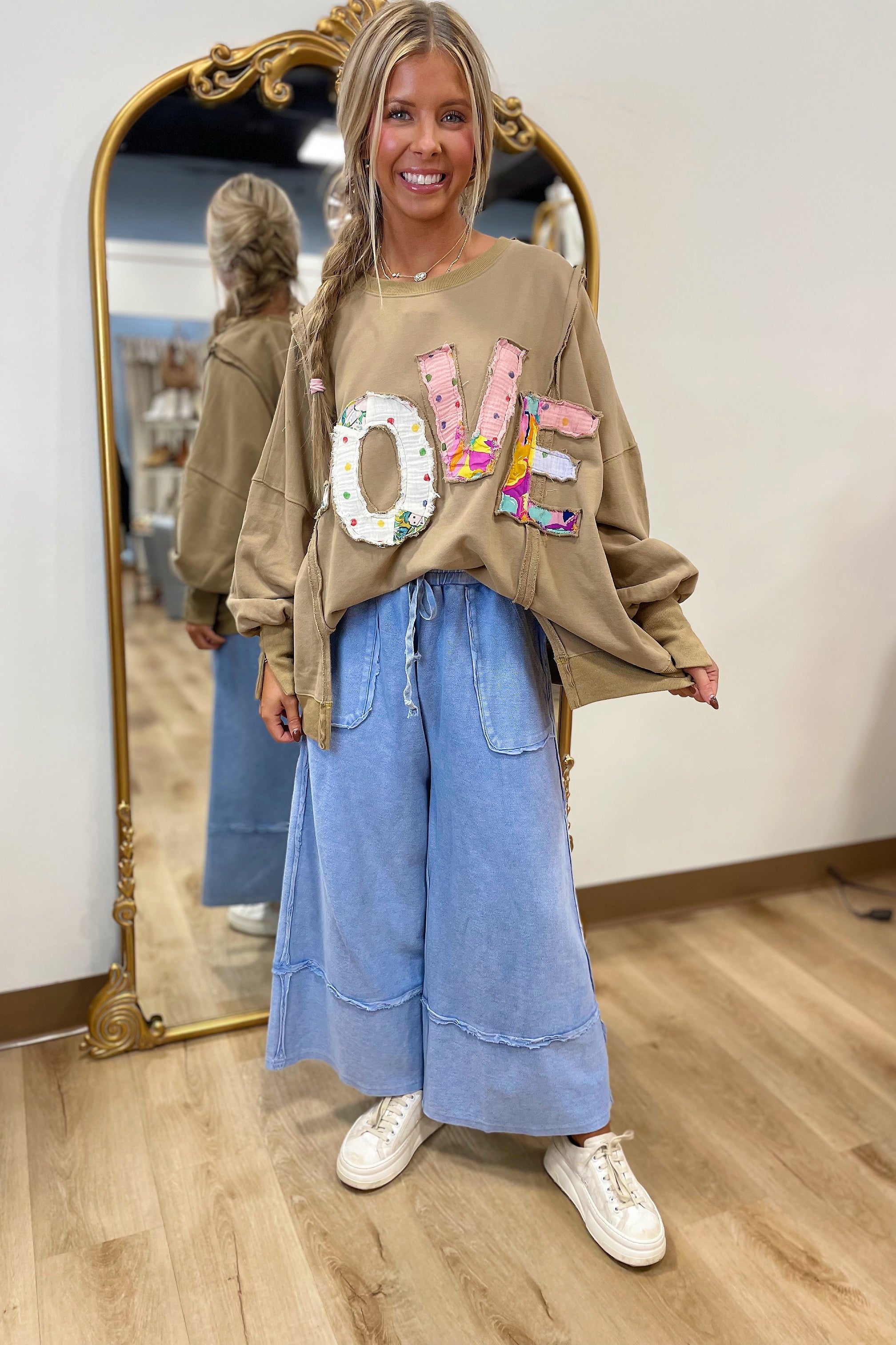 All Love Patchwork Pullover Mocha
