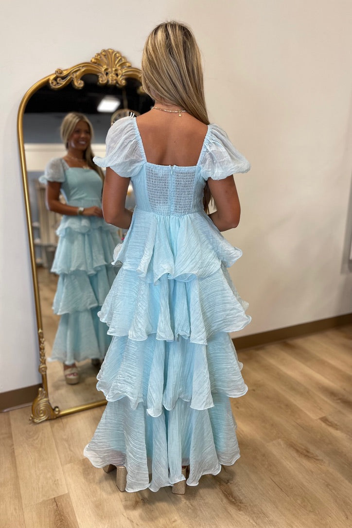 Whispers of Blue Midi Dress