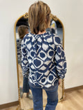 Charlie B Popover Blouse Navy