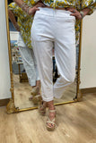 Multiples Pull On Crop Pant White