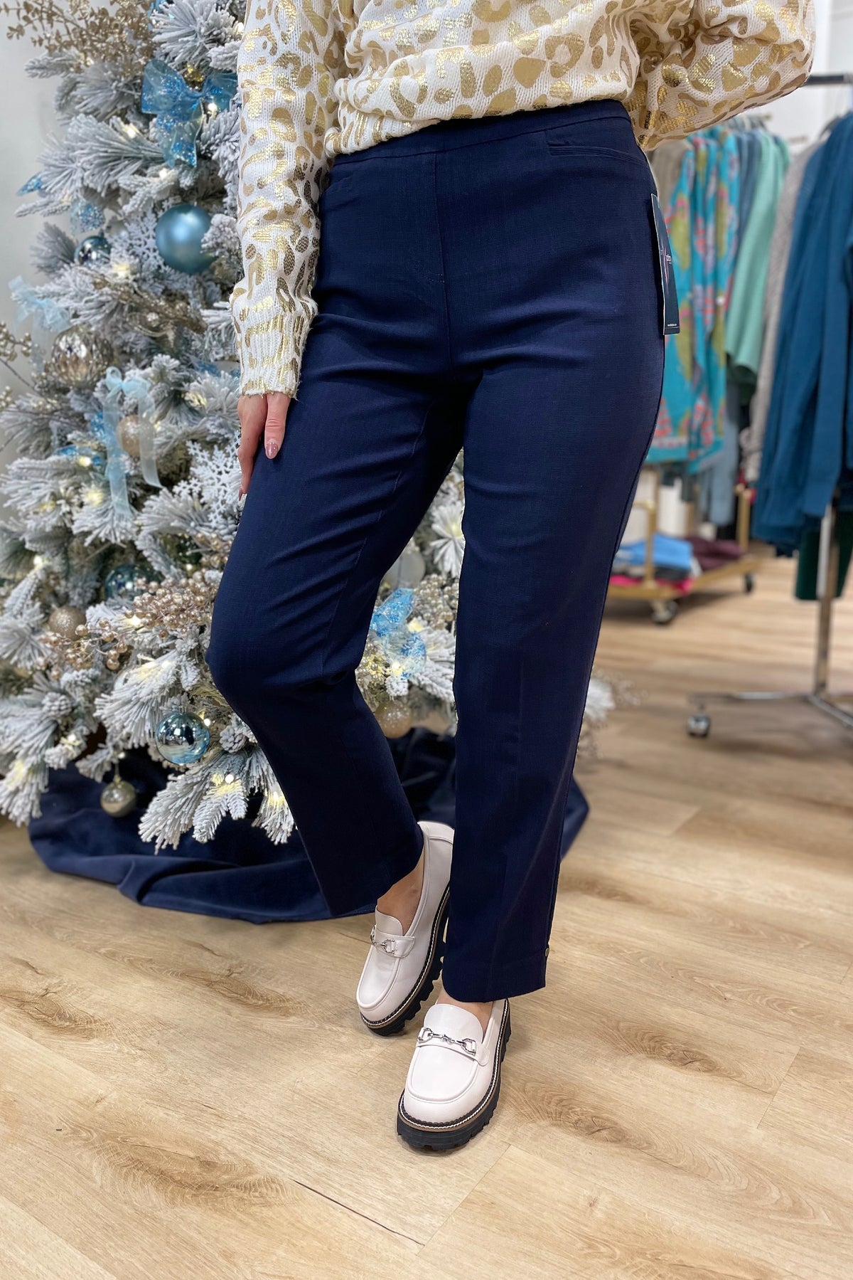 Multiples Pull Ankle Pant Midnight