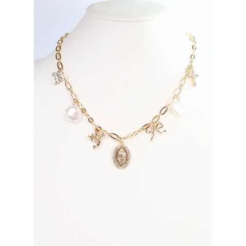 Mante Charm Necklace Gold