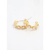 Selva Pearl Hoop Earring Gold