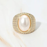 Oval Pearl Ring