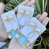 Taylor Shaye Pearl Sunburst Hoops