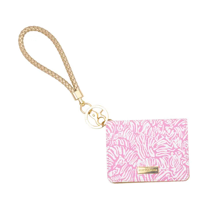 Lilly Pulitzer Snap Card Case, Conch Shell Pink Zee Bebe