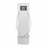 Lulu Mac Bow Necklace Silver