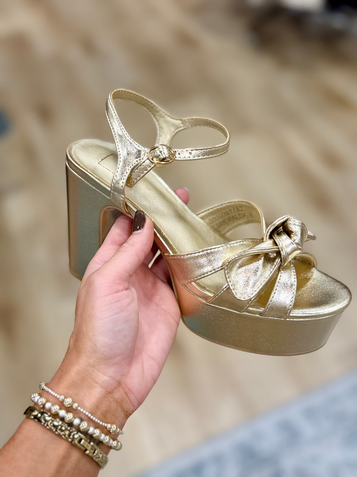 Shu Shop Esmeralda Platform Sandal Gold