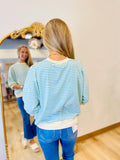 Picnic Parade Top Powder Blue