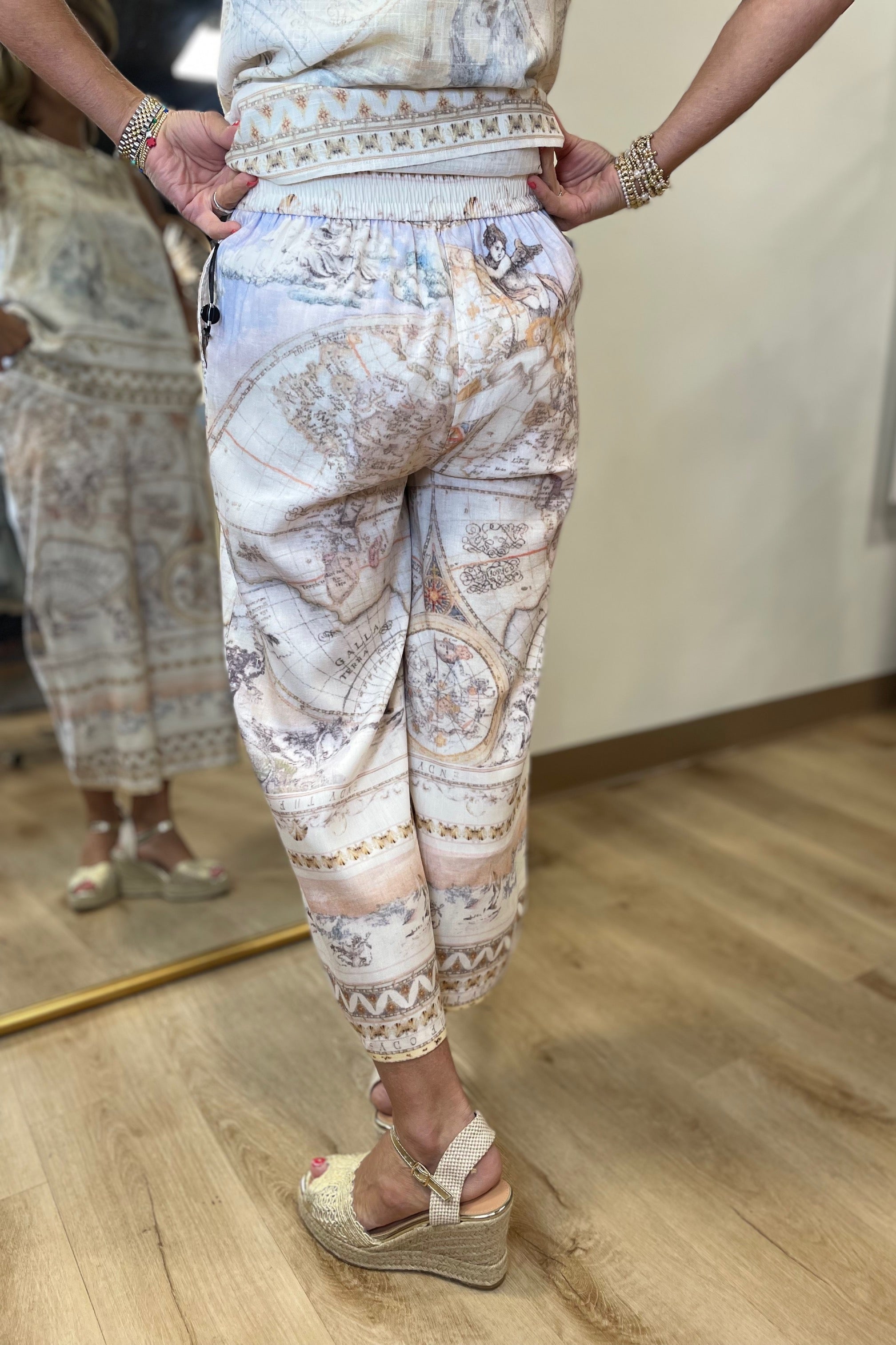 Charlie B Linen Stretch Pants Atlas