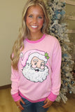 Jane Marie Jolly Pink Santa Sweatshirt