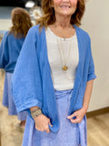 Tempo Paris Cocoon Linen Jacket Denim