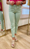 Vervet Melissa Mid Rise Straight Mint